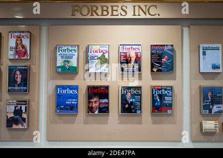 Das Forbes Magazin Galerien-Gebäude. 62, 5th Avenue, Manhattan, New York, New York, USA. Stockfoto