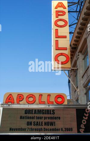 APOLLO THEATER ZEICHEN ZWANZIG FIFTH STREET HARLEM MANHATTAN NEW YORK CITY USA Stockfoto