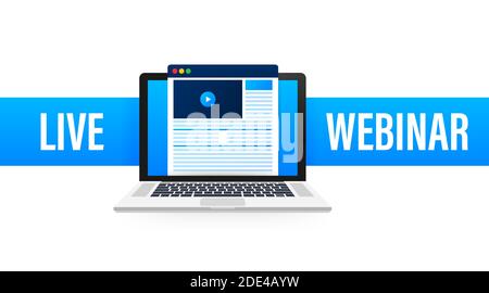 Live Webinar, Symbol. Vector lieferbar Abbildung: Stock Vektor