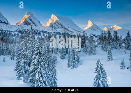 Churfirsten, Toggenburg, Schweiz Stockfoto