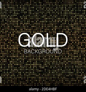 Gold Hintergrund für Feier Design. Luxuriöse Tapete. Glare-Textur. Luxuriöses Vorlagendesign. Vektorgrafik. Stock Vektor