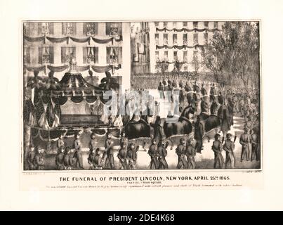 Der Beerdigung von Präsident Lincoln, New York, 25. April 1865, Union Square Stockfoto