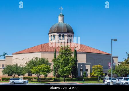 The Woodlands United Methodist Church schöner Campus in The Woodlands, Texas. Stockfoto