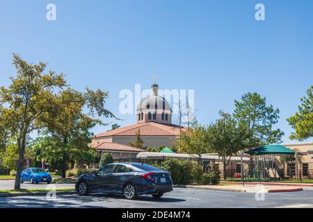 The Woodlands United Methodist Church schöner Campus in The Woodlands, Texas. Stockfoto