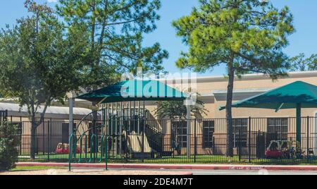 The Woodlands United Methodist Church schöner Campus in The Woodlands, Texas. Stockfoto