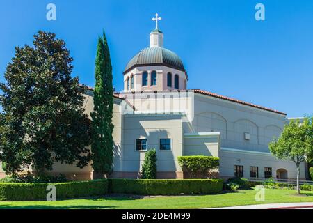 The Woodlands United Methodist Church schöner Campus in The Woodlands, Texas. Stockfoto