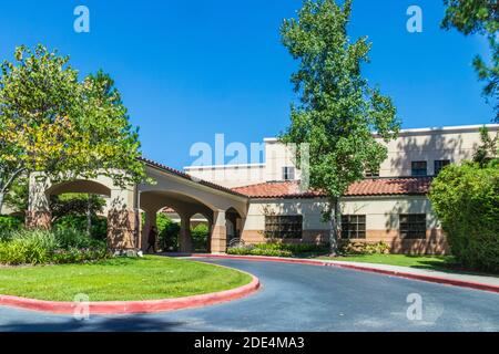 The Woodlands United Methodist Church schöner Campus in The Woodlands, Texas. Stockfoto