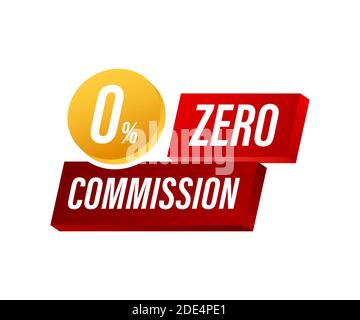 Keine provision. Designelement. Limitiertes Red-Angebot. Logo für Sonderangebote. Vektorgrafik. Stock Vektor