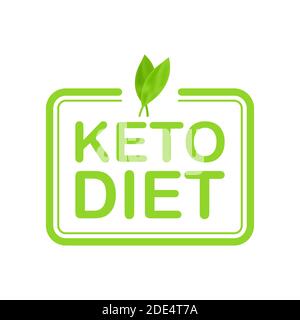 Ketogenic Diät logo unterzeichnen. Keto Diät. Vector Illustration. Stock Vektor