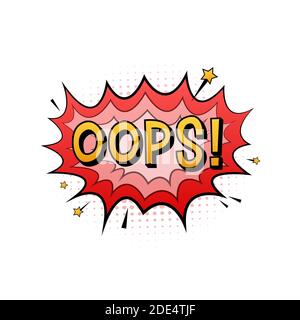 Comic-Sprechblasen mit Text-ups. Vintage Cartoon Illustration. Symbol, Aufkleberetikett, Sonderangebotschild, Werbeplakette. Vektormaterial Stock Vektor