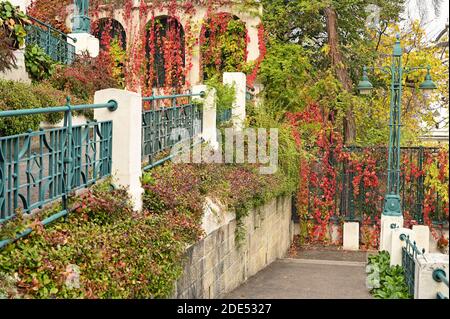 Strudlhofstiege eine alte Treppe Herbst Saison Wien Österreich Stockfoto