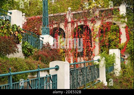 Strudlhofstiege eine alte Treppe Detail Herbst Saison Wien Österreich Stockfoto