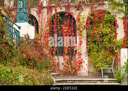 Strudlhofstiege eine alte Treppe Detail Herbst Saison Wien Stockfoto