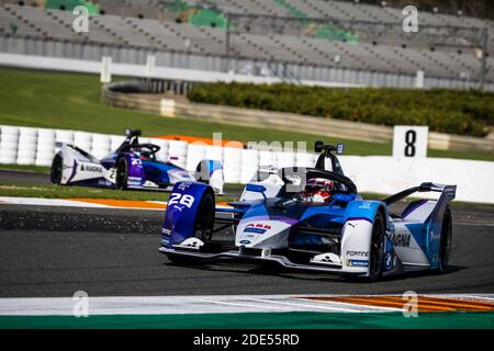 28 Dennis Jake (gbr), BMW i Andretti Motorsport, BMW iFE.21, Aktion beim Valencia-Vorsaison-Test für die ABB FI / LM 2020-21 Stockfoto