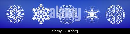Setzen Sie abstrakte geometrische Hintergrundtextur, geometrische Form Muster Mandala auf blauen Hintergrund. Dekoratives Element Für Design. Nahtloses Wiederholungsmuster Stock Vektor