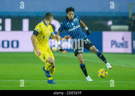 Johan Mojica von Atalanta während der italienischen Meisterschaft Serie A Fußballspiel zwischen Atalanta BC und Hella Verona auf Novem / LM Stockfoto