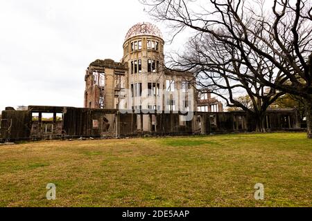 Bilder rund um den Atomdom im Hiroshima Peace Park Stockfoto