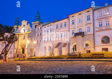 Altstadt von Przemysl am Abend. Przemysl, Subcarpathia, Polen. Stockfoto