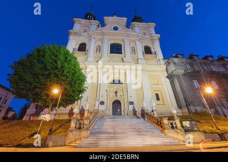 Altstadt von Przemysl am Abend. Przemysl, Subcarpathia, Polen. Stockfoto