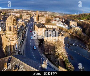 Sowerby Bridge Halifax Yorkshire Drone Stockfoto