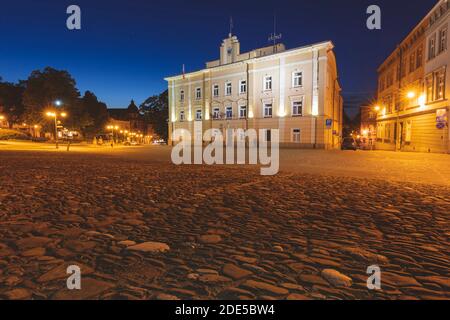 Przemysl Rathaus. Przemysl, Subcarpathia, Polen. Stockfoto