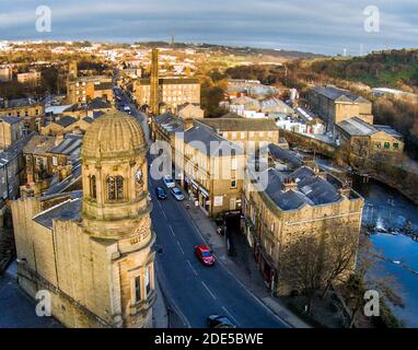 Sowerby Bridge Halifax Yorkshire Drone Stockfoto