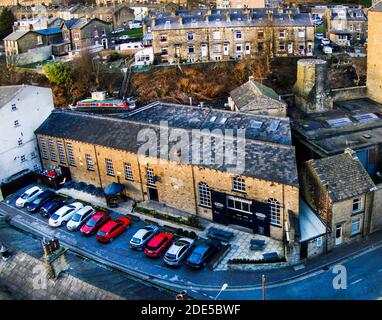 Sowerby Bridge Halifax Yorkshire Drone Stockfoto