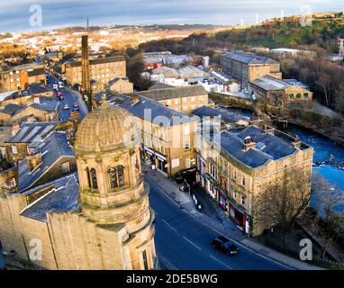 Sowerby Bridge Halifax Yorkshire Drone Stockfoto