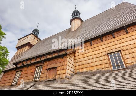 Übernahme der Kirche der Heiligen Maria in Haczow. Haczow, Subcarpathia, Polen. Stockfoto