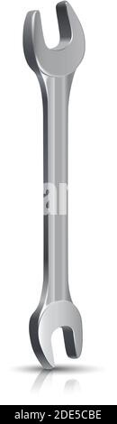 3d realistische Vektor Klempner Master Instrument, Schraubenschlüssel. Isoliert auf weißem Hintergrund. Stock Vektor