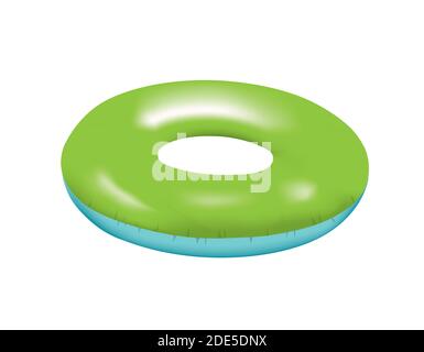 Blau und grün Schwimmring. vektor-Illustration Stock Vektor