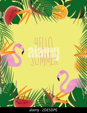 Hallo Sommer Hintergrund. vektor-Illustration Stock Vektor