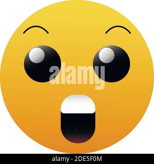 Überrascht Emoji Vektor-Symbol. Einfache Elementdarstellung. Überrascht Emoji Symbol Design. Kann für Web und mobile Geräte verwendet werden Stock Vektor