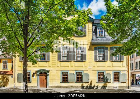 Das Schiller-Haus Weimar ist die ehemalige Residenz von Friedrich Schiller in Weimar, Thüringen, Deutschland, Europa Stockfoto