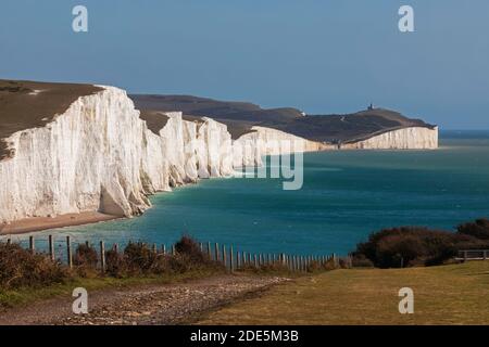 England, East Sussex, Eastbourne, The Seven Sisters Cliffs Stockfoto