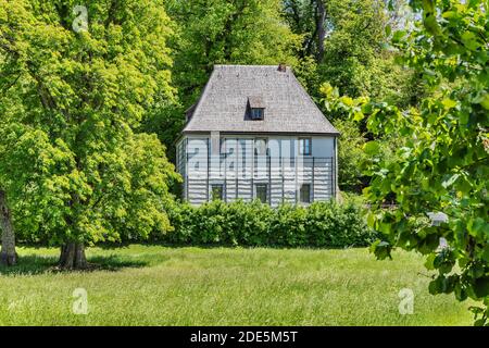 Goethes Gartenhaus war die Heimat und Arbeitsplatz von Johann Wolfgang von Goethe. Es befindet sich in Weimar, Thüringen, Deutschland, Europa Stockfoto