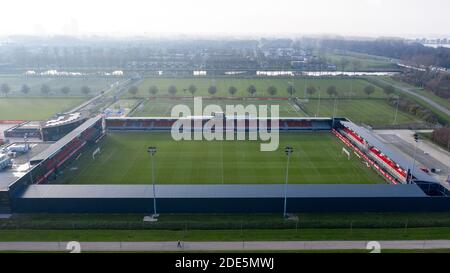 Amsterdam, Niederlande. November 2020. ALMERE, 29-11-2020, Yanmar Stadion, Saison 2020/2021, Almere City Stadion. Yanmar Stadium arial shot Credit: Pro Shots/Alamy Live News Stockfoto