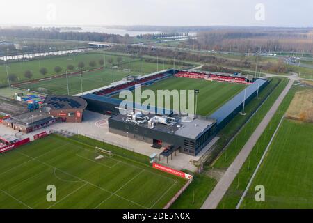 Amsterdam, Niederlande. November 2020. ALMERE, 29-11-2020, Yanmar Stadion, Saison 2020/2021, Almere City Stadion. Yanmar Stadium arial shot Credit: Pro Shots/Alamy Live News Stockfoto
