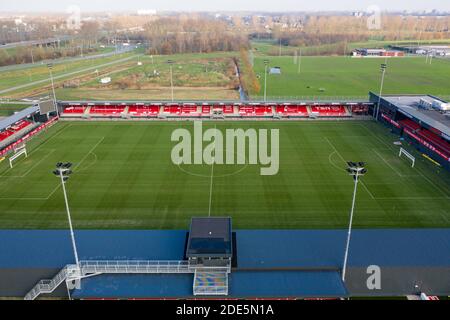 Amsterdam, Niederlande. November 2020. ALMERE, 29-11-2020, Yanmar Stadion, Saison 2020/2021, Almere City Stadion. Yanmar Stadium arial shot Credit: Pro Shots/Alamy Live News Stockfoto