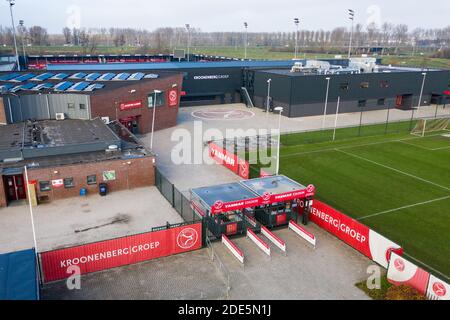 Amsterdam, Niederlande. November 2020. ALMERE, 29-11-2020, Yanmar Stadion, Saison 2020/2021, Almere City Stadion. Yanmar Stadium arial shot Credit: Pro Shots/Alamy Live News Stockfoto