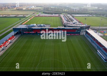 Amsterdam, Niederlande. November 2020. ALMERE, 29-11-2020, Yanmar Stadion, Saison 2020/2021, Almere City Stadion. Yanmar Stadium arial shot Credit: Pro Shots/Alamy Live News Stockfoto