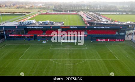 Amsterdam, Niederlande. November 2020. ALMERE, 29-11-2020, Yanmar Stadion, Saison 2020/2021, Almere City Stadion. Yanmar Stadium arial shot Credit: Pro Shots/Alamy Live News Stockfoto