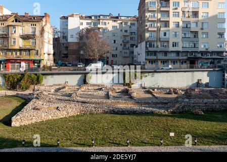 Sofia Bulgarien Serdica ruiniert das Westtor der antiken römischen Stadt Serdica archäologischen Komplex in Sofia Bulgarien, Osteuropa, Balkan EU Stockfoto