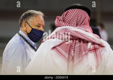 Sakhir, Bahrain. November 2020. TODT Jean (Fra), FIA-Präsident, Portrait während des Formel 1 Gulf Air Bahrain Grand Prix 2020, vom 27. Bis 29. November 2020 auf dem Bahrain International Circuit, in Sakhir, Bahrain - Foto Antonin Vincent / DPPI / LM Credit: Gruppo Editoriale LiveMedia/Alamy Live News Stockfoto