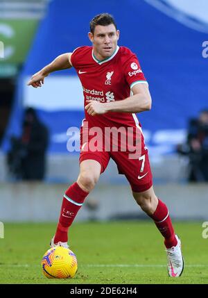 James Milner von Liverpool - Brighton & Hove Albion / Liverpool, Premier League, Amex Stadium, Brighton, Großbritannien - 28. November 2020 nur zur redaktionellen Verwendung - es gelten die DataCo-Einschränkungen Stockfoto