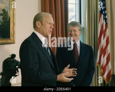 Jimmy Carter und Gerald Ford Ca. 12 Dezember 1978 Stockfoto