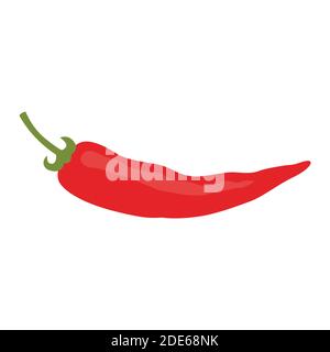 Chili. Vektorgrafik isoliert auf weißem Hintergrund. Stock Vektor
