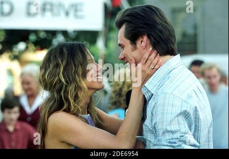 BRUCE ALMIGHTY 2003 Universal Film mit Jennifer Aniston und Jim Carey Stockfoto
