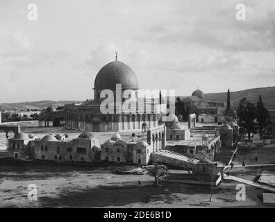 Bildunterschrift: Jerusalem (El-Kouds). Tempelgebiet vom Turm von Antonia - Ort: Jerusalem ca. 1898-1914 Stockfoto