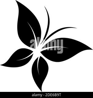 Schmetterling, Blätter, Wellness, Logo Stock Vektor